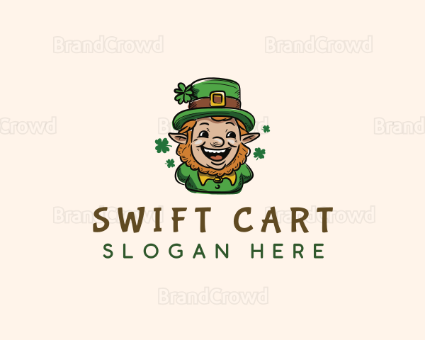 Irish Leprechaun Clover Logo