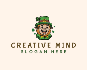 Irish Leprechaun Clover Logo