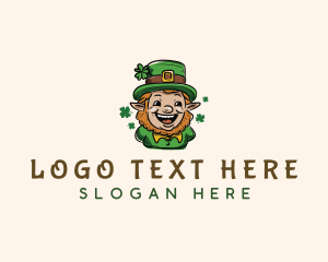 Irish Leprechaun Clover Logo