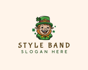 Irish Leprechaun Clover Logo