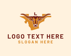 Longhorn Cattle Texas USA Logo