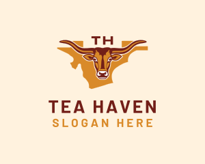 Longhorn Cattle Texas USA Logo