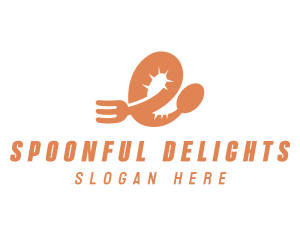 Spoon - Spoon Fork Letter E logo design