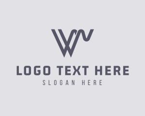 Minimal - Abstract Wave Letter W logo design