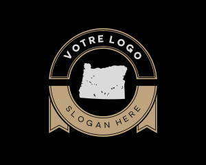 Oregon State Map Logo