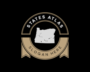 Oregon State Map logo design
