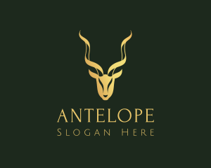 Gold Gazelle Antler logo design