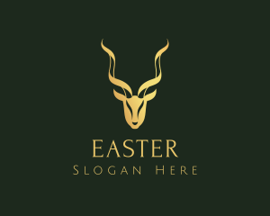 Antler - Gold Gazelle Antler logo design