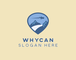 Travel Blogger - Mountain Location Pin logo design