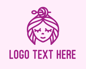 Needlecraft - Woman Handicraft Embroidery logo design