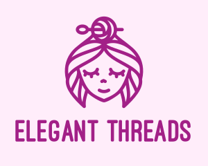 Woman Handicraft Embroidery logo design