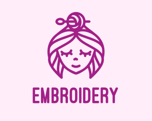 Woman Handicraft Embroidery logo design