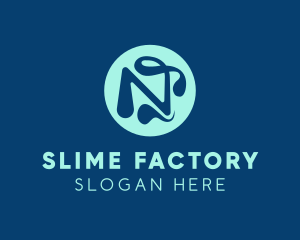 Slime - Tadpole Letter N logo design