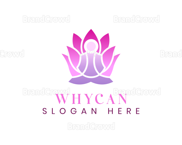 Yoga  Lotus Meditation Logo