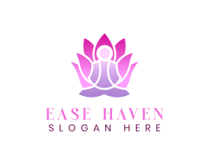 Relief - Yoga  Lotus Meditation logo design