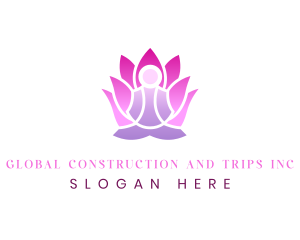 Relaxation - Yoga  Lotus Meditation logo design