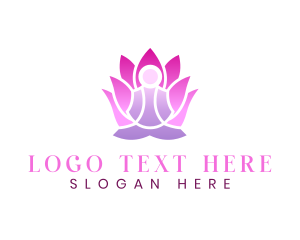 Yoga  Lotus Meditation Logo