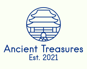 Korean Temple Landmark logo design