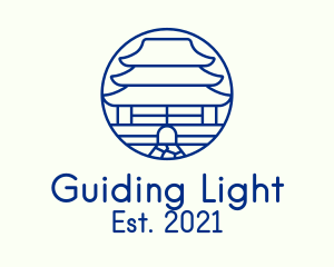 Korean Temple Landmark logo design