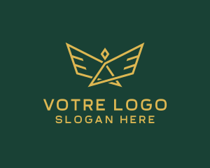 Wing - Geometric Bird Business logo design