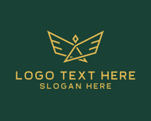 Angel - Geometric Bird Business logo design