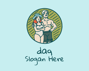 Parent - Swimwear Summer Couple logo design