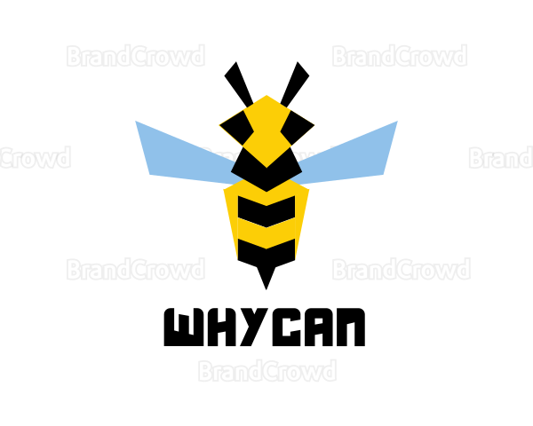 Flying Wasp Insect Logo