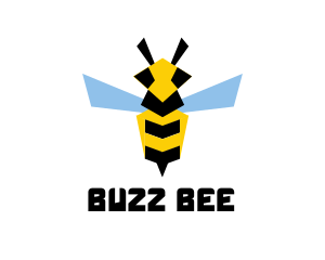 Buzz - Flying Wasp Insect logo design