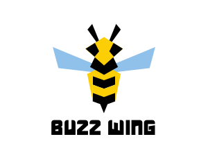 Insect - Flying Wasp Insect logo design