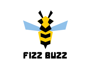 Flying Wasp Insect logo design