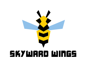 Flying - Flying Wasp Insect logo design