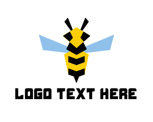 Insect - Flying Wasp Insect logo design