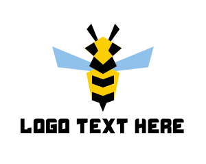 Flying Wasp Insect Logo