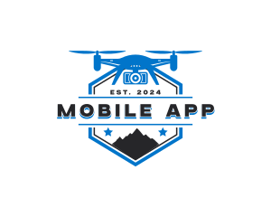 Quadcopter Drone Mountain Logo