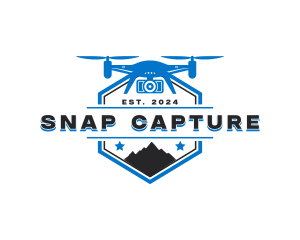 Capture - Quadcopter Drone Mountain logo design