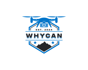 Photo - Quadcopter Drone Mountain logo design