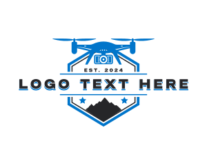 Quadcopter Drone Mountain Logo