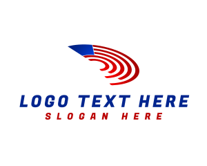 Marathon - American Flag Track logo design