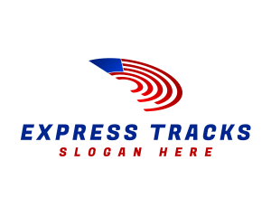 American Flag Track logo design