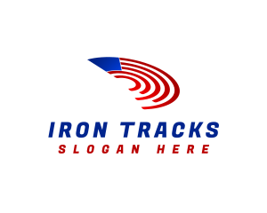 American Flag Track logo design