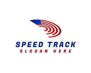 American Flag Track logo design