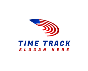 American Flag Track logo design