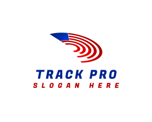 American Flag Track logo design