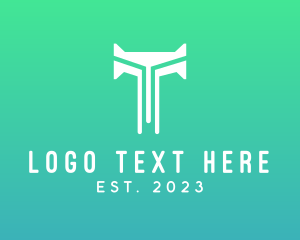 Alphabet - Modern Letter T Tech logo design