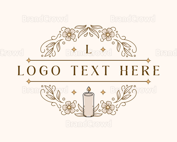 Floral Ornament Candle Logo