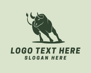 Bullfighting - Bull Bison Animal logo design