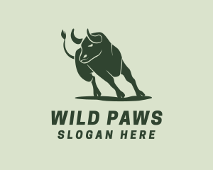 Mammal - Bull Bison Animal logo design