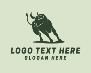 Oxen - Bull Bison Animal logo design