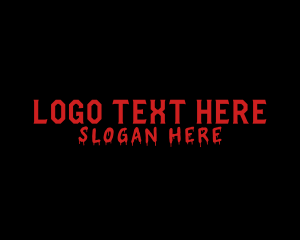 Frightening - Bloody Horror Company logo design