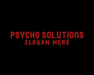 Psycho - Bloody Horror Company logo design